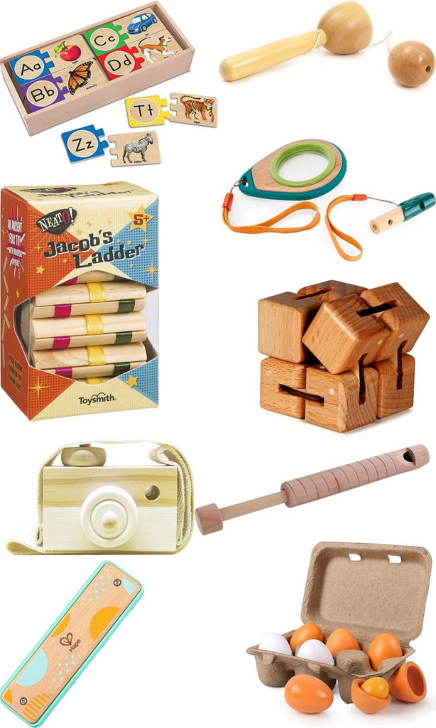 wooden toys all under ten dollars gift guide