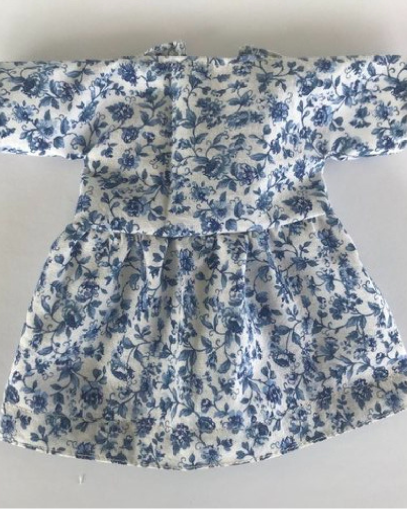 featured image for doll dress blue and white dress