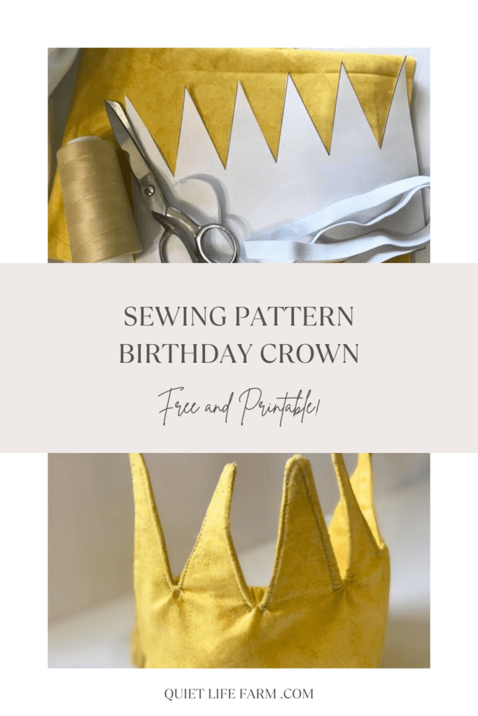 gold fabric crown sewing pattern how to 