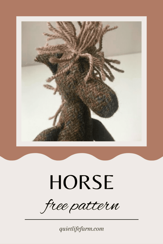 brown horse sewing pattern