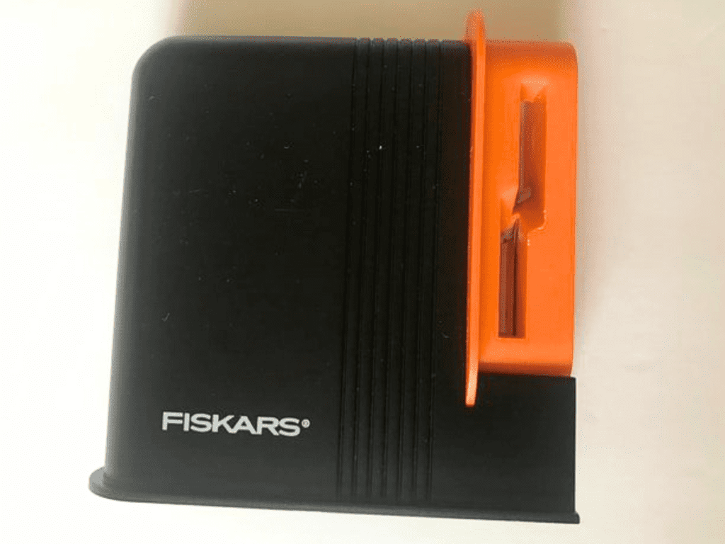 Fiskars scissor sharpeners on white background