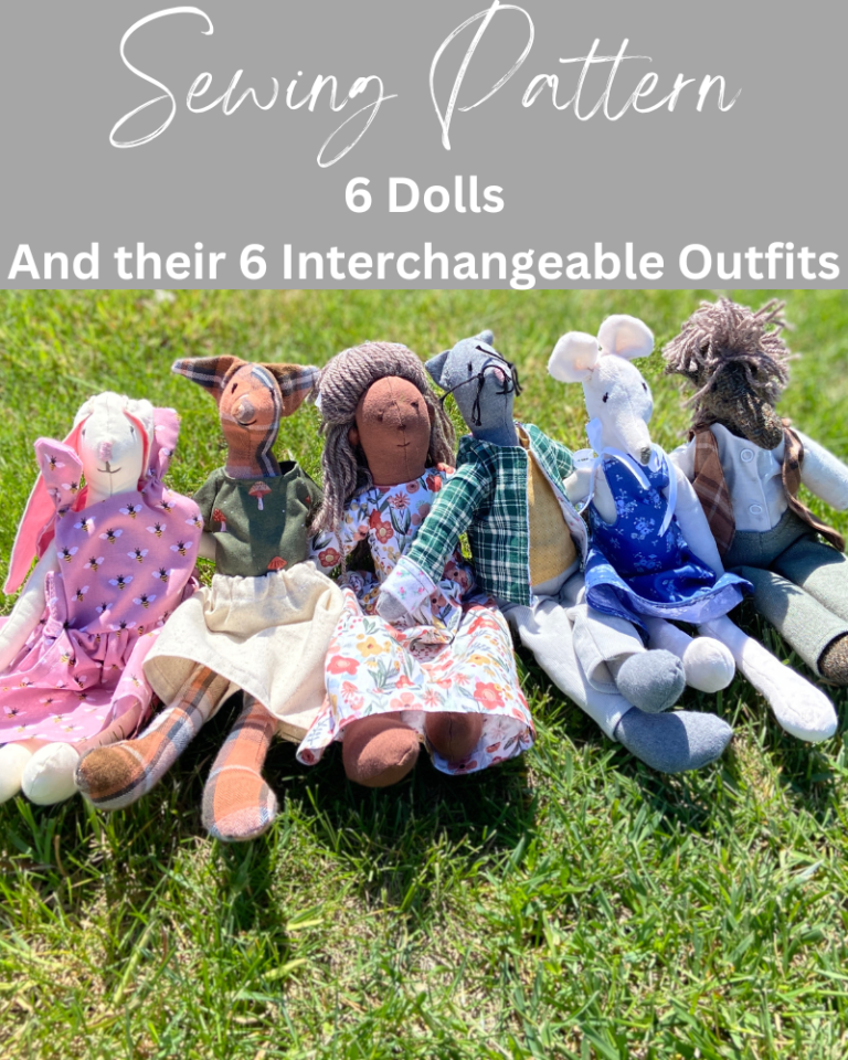 6 Dolls and their 6 Outfits Sewing Pattern Collection