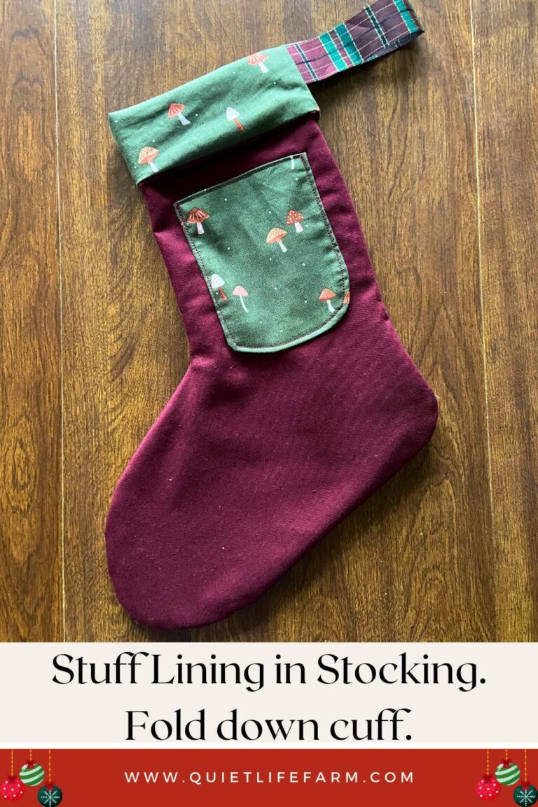 Free Easy Christmas Stocking Sewing Pattern and Tutorial - Quiet Life Farm