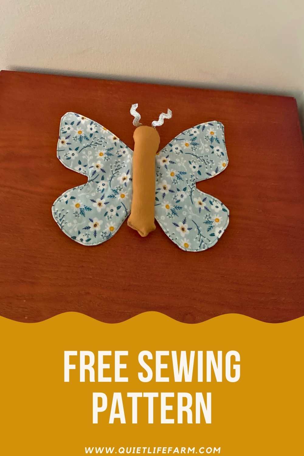 Free Butterfly Sewing Pattern! DIY Fabric Butterflies - Quiet Life Farm