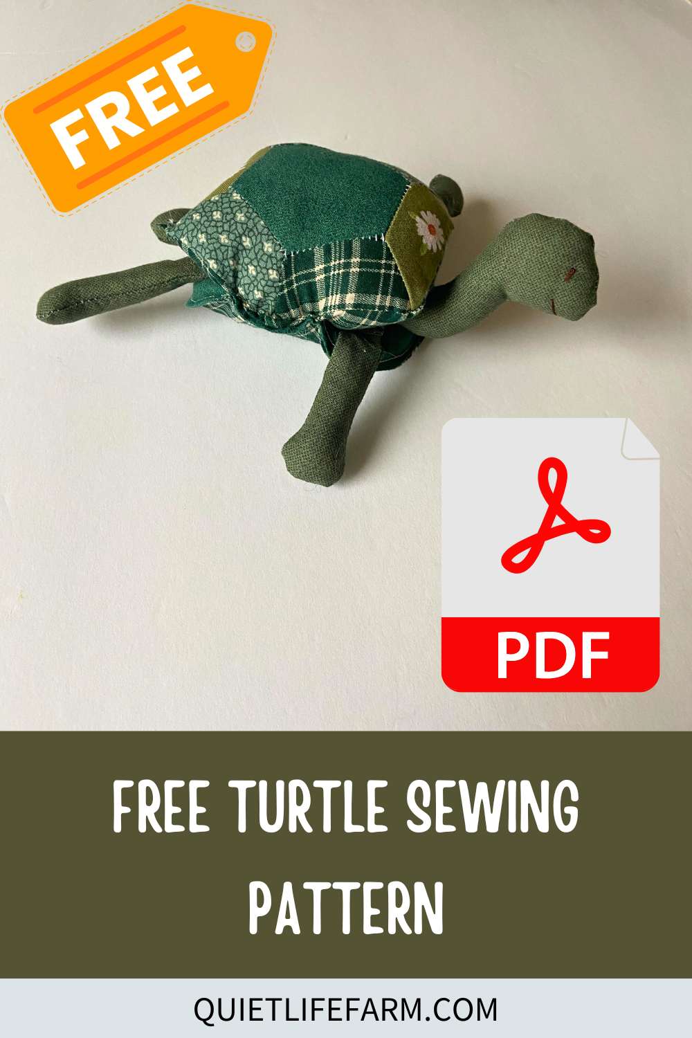 Free Turtle Sewing Pattern: DIY Stuffed Plush Pattern! - Quiet Life Farm