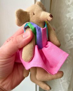 FREE PDF Sewing Pattern for 5″ tall Mouse With Clothes